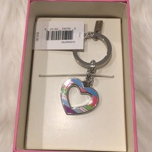 Coach Heart Keychain
